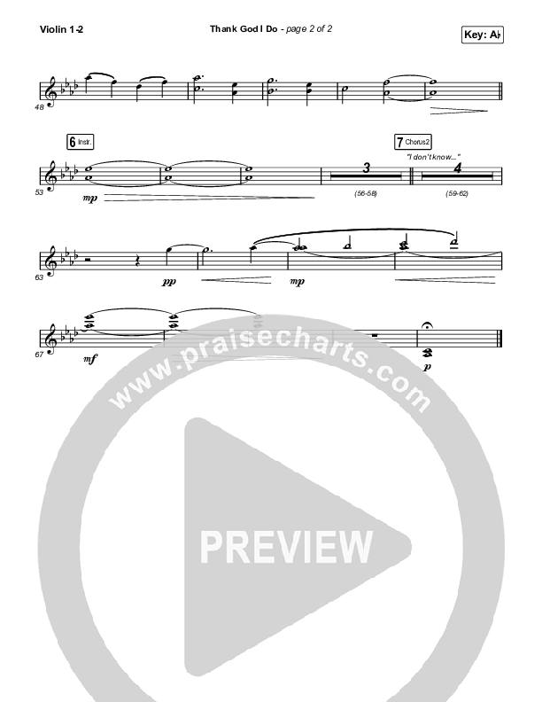 Thank God I Do String Pack (Lauren Daigle)