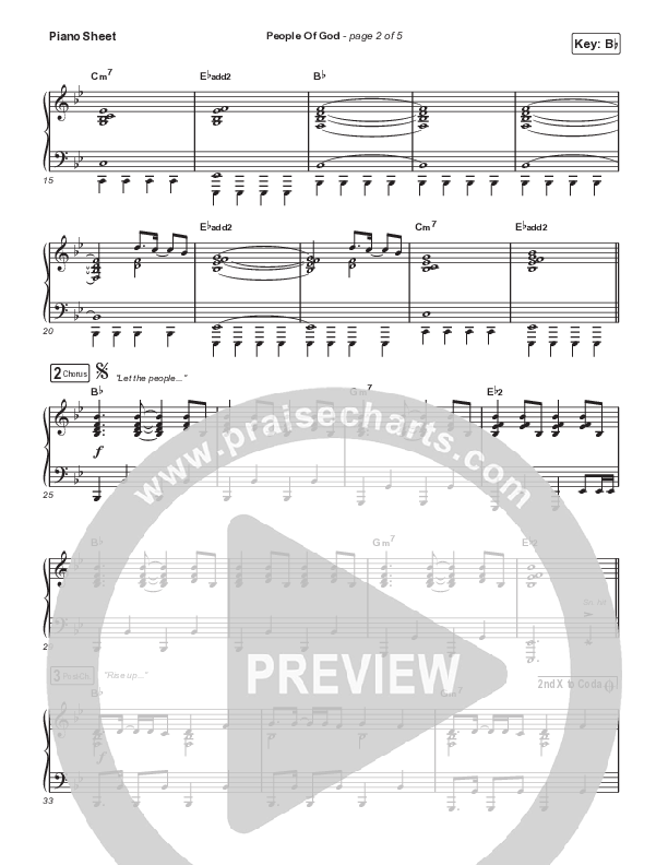People Of God Piano Sheet (Erik Nieder)