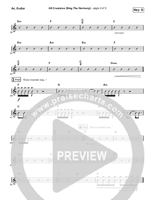 All Creatures (Sing In Harmony) (Live) Acoustic Guitar (Shane & Shane)