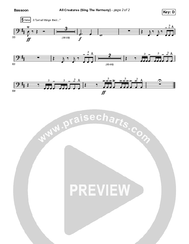 All Creatures (Sing In Harmony) (Live) Bassoon (Shane & Shane)