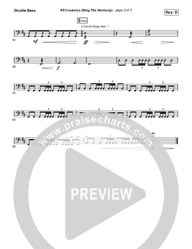 All Creatures (Sing In Harmony) (Live) String Bass (Shane & Shane)