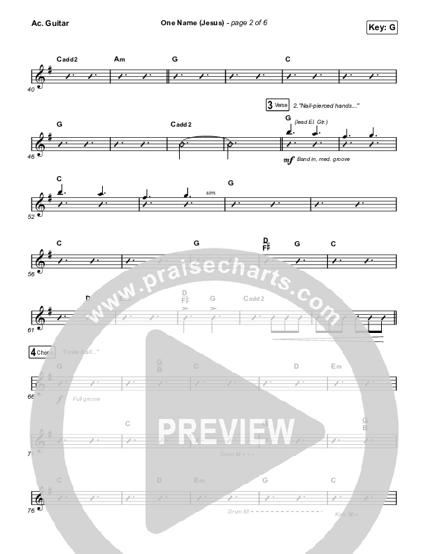 One Name (Jesus) (Live) Acoustic Guitar (Naomi Raine)