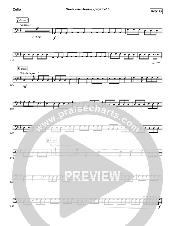 One Name (Jesus) (Live) Cello (Naomi Raine)