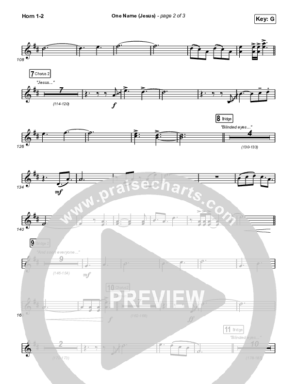 One Name (Jesus) (Live) Brass Pack (Naomi Raine)