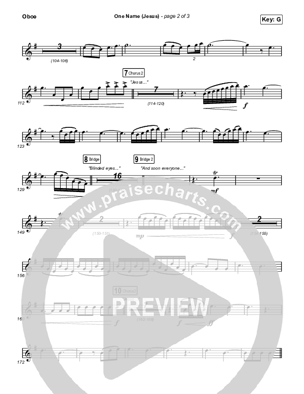 One Name (Jesus) (Live) Oboe (Naomi Raine)