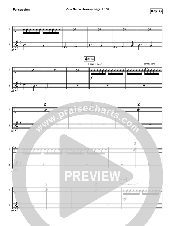 One Name (Jesus) (Live) Percussion (Naomi Raine)