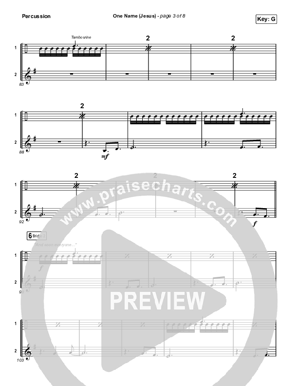 One Name (Jesus) (Live) Percussion (Naomi Raine)