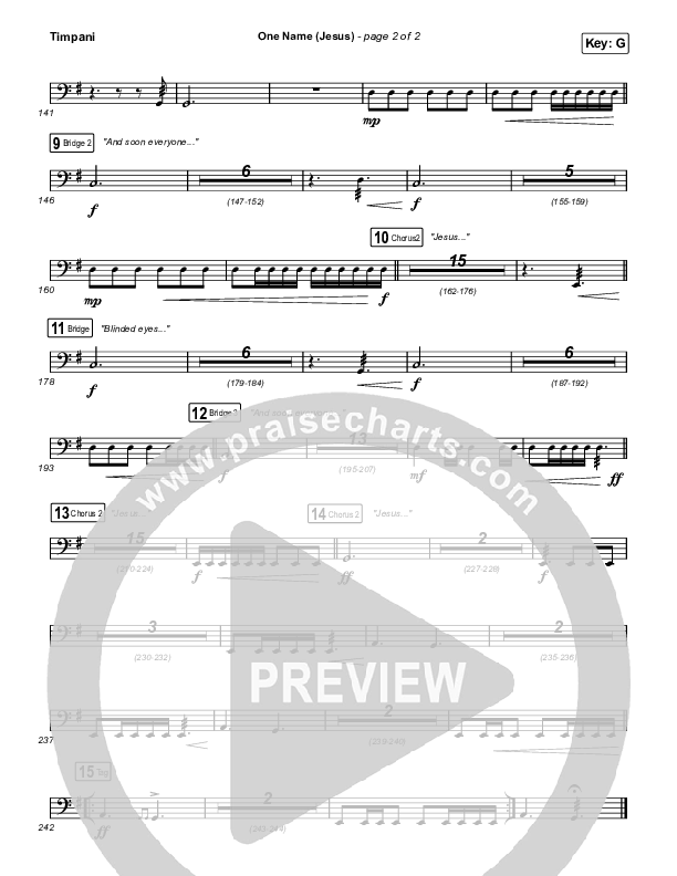 One Name (Jesus) (Live) Timpani (Naomi Raine)