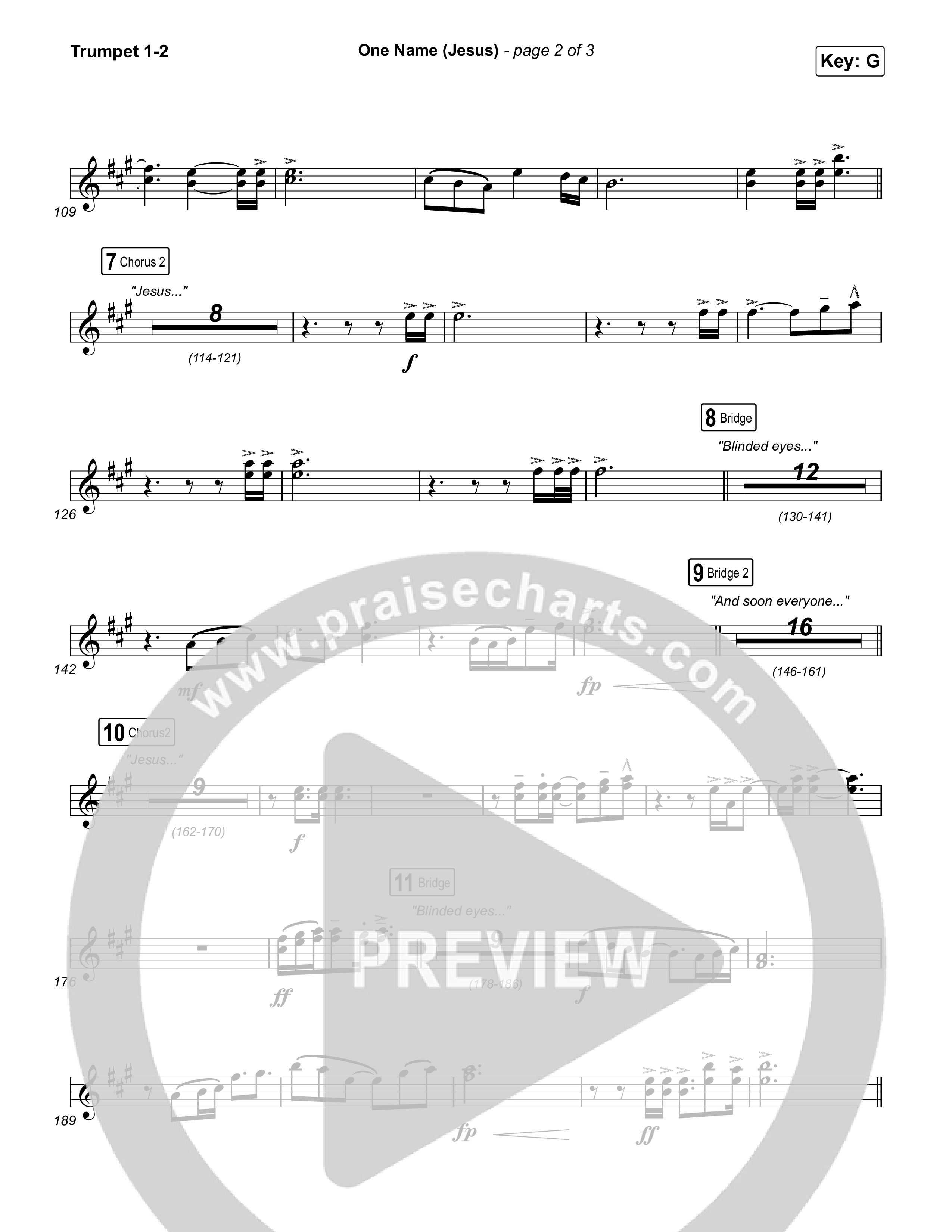 One Name (Jesus) (Live) Trumpet 1,2 (Naomi Raine)