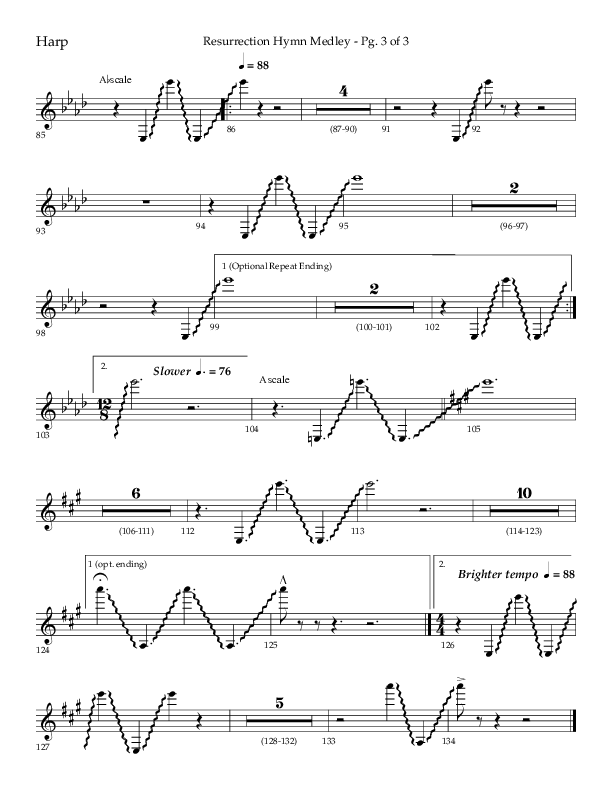 Resurrection Hymn Medley (Choral Anthem SATB) Harp (Lifeway Choral / Arr. John Bolin / Orch. David Clydesdale)