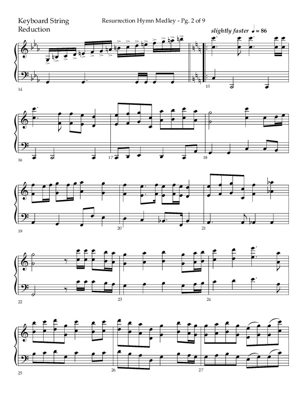 Resurrection Hymn Medley (Choral Anthem SATB) String Reduction (Lifeway Choral / Arr. John Bolin / Orch. David Clydesdale)