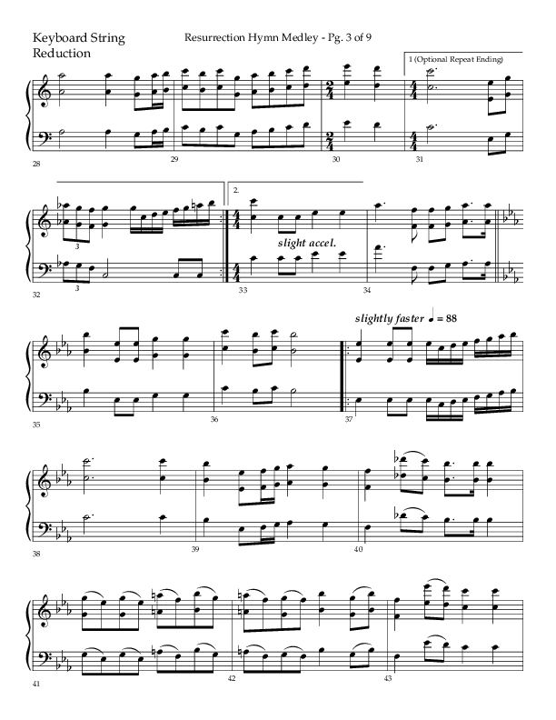 Resurrection Hymn Medley (Choral Anthem SATB) String Reduction (Lifeway Choral / Arr. John Bolin / Orch. David Clydesdale)