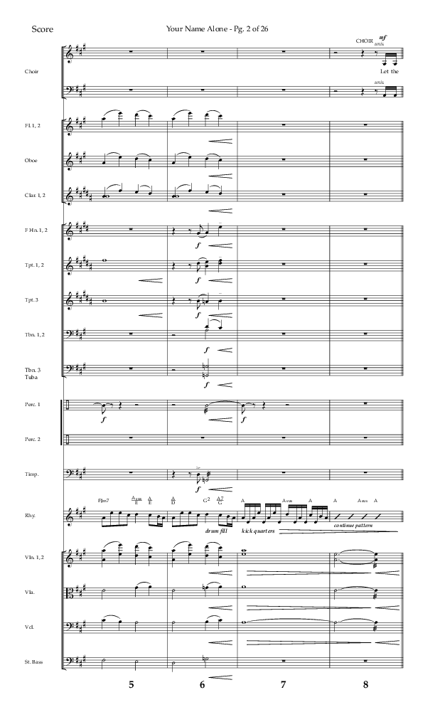 Your Name Alone (Choral Anthem SATB) Conductor's Score (Lifeway Choral / Arr. John Bolin)