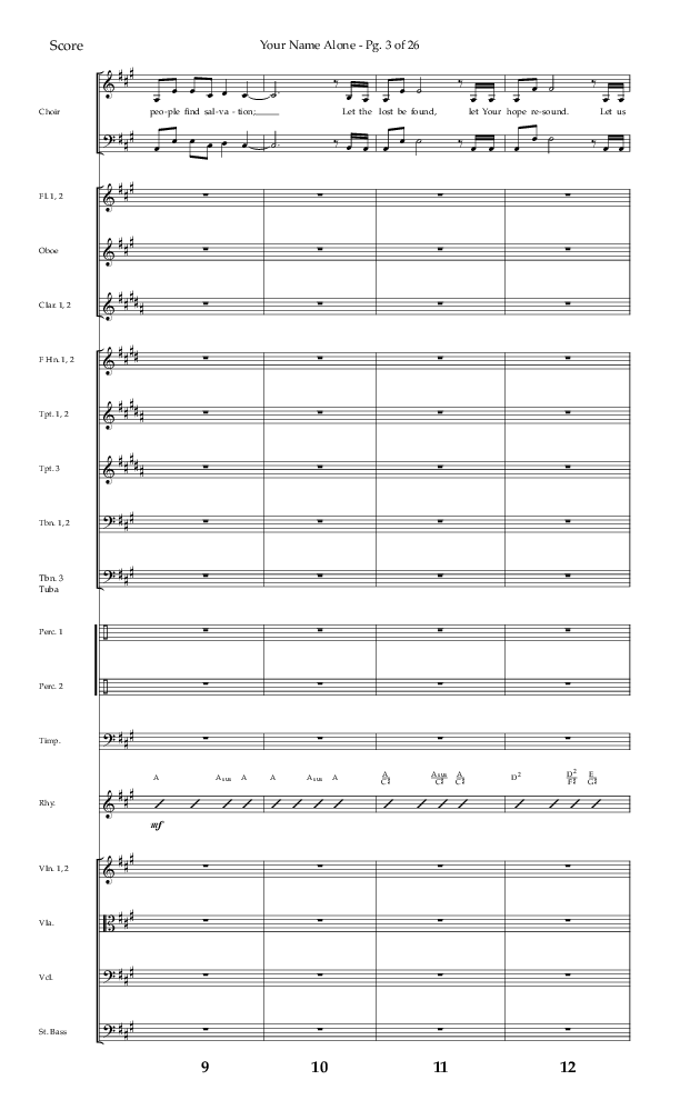 Your Name Alone (Choral Anthem SATB) Conductor's Score (Lifeway Choral / Arr. John Bolin)