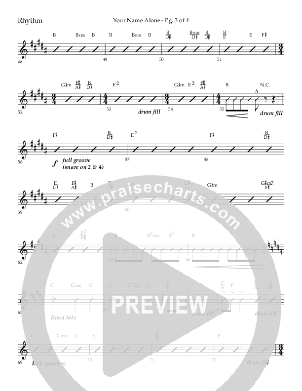 Your Name Alone (Choral Anthem SATB) Lead Melody & Rhythm (Lifeway Choral / Arr. John Bolin)