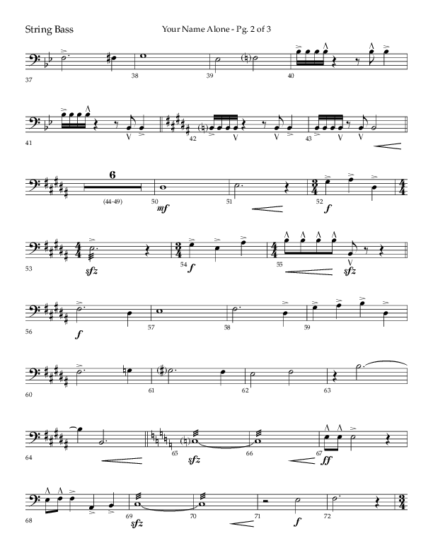 Your Name Alone (Choral Anthem SATB) String Bass (Lifeway Choral / Arr. John Bolin)