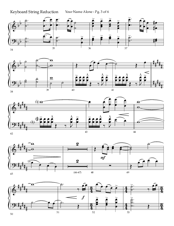 Your Name Alone (Choral Anthem SATB) String Reduction (Lifeway Choral / Arr. John Bolin)