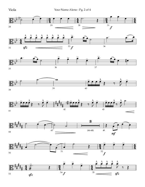 Your Name Alone (Choral Anthem SATB) Viola (Lifeway Choral / Arr. John Bolin)