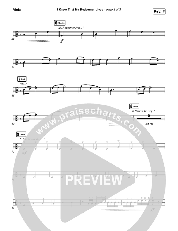 I Know That My Redeemer Lives Viola (Keith & Kristyn Getty / Laura Story)