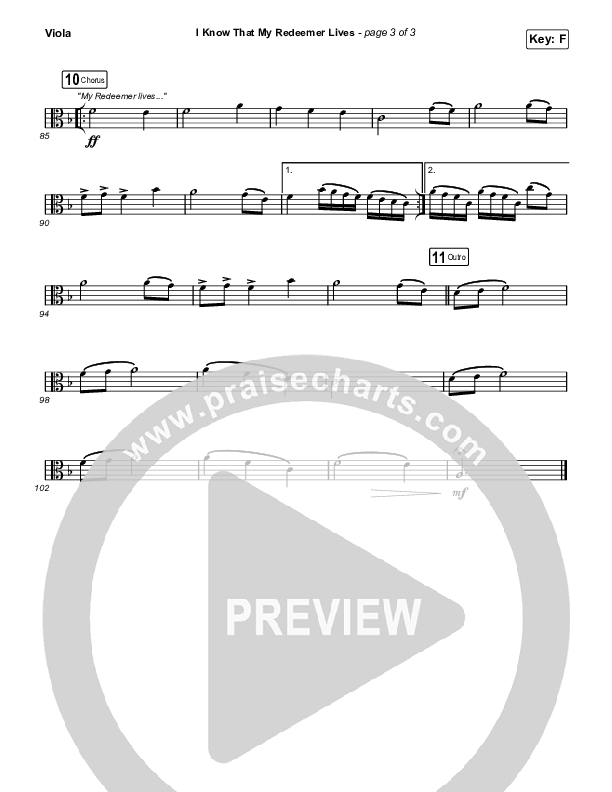 I Know That My Redeemer Lives Viola (Keith & Kristyn Getty / Laura Story)