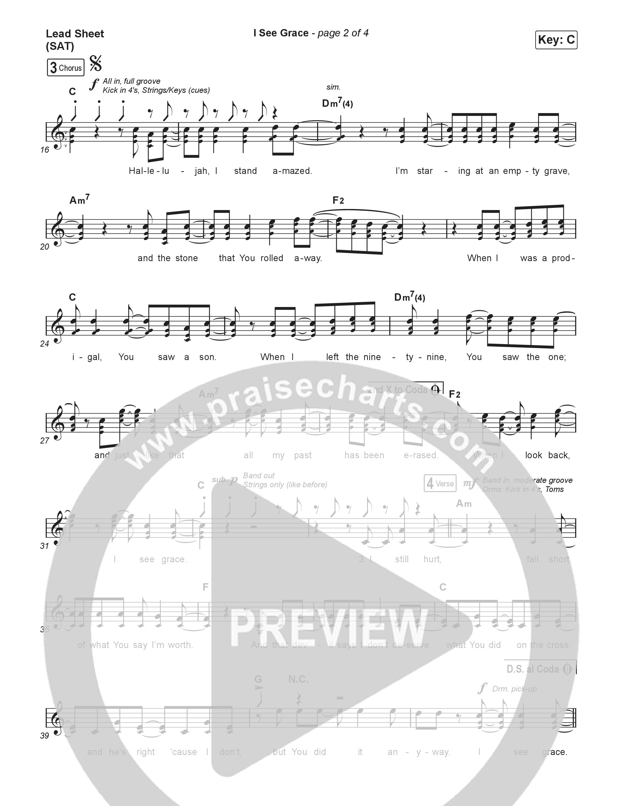 I See Grace Lead Sheet (SAT) (Micah Tyler)