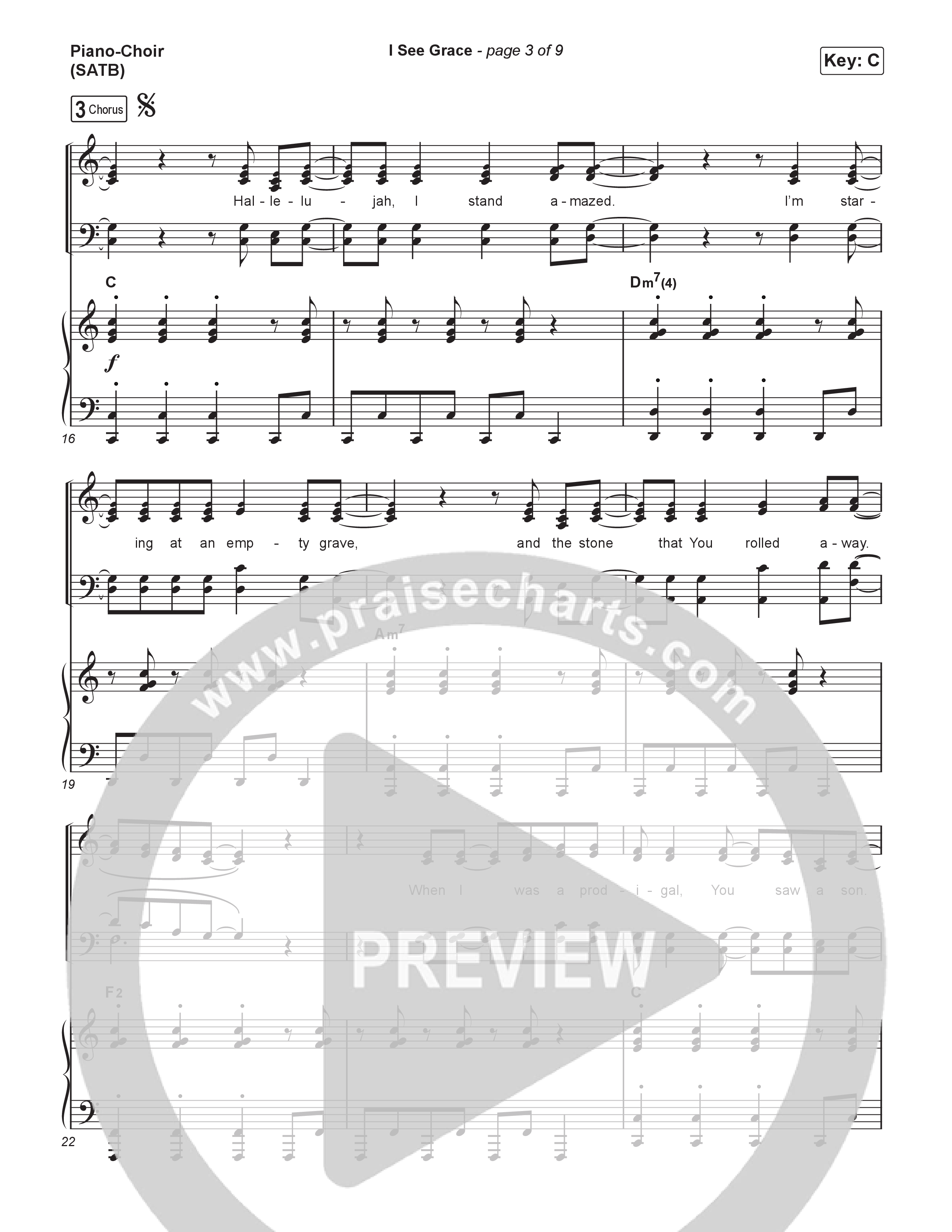 I See Grace Piano/Vocal (SATB) (Micah Tyler)