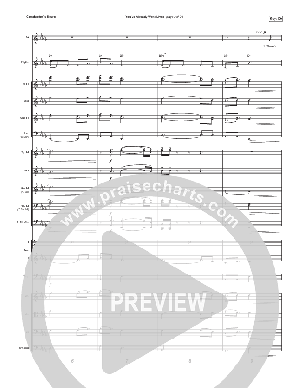 You've Already Won (Choral Anthem SATB) Orchestration (Shane & Shane / Arr. Mason Brown)