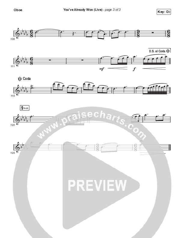 You've Already Won (Choral Anthem SATB) Oboe (Shane & Shane / Arr. Mason Brown)