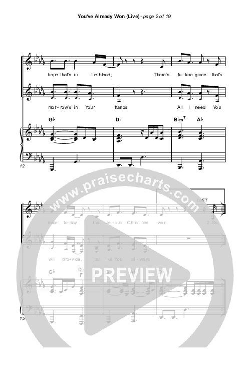 You've Already Won (Choral Anthem SATB) Octavo (SATB & Pno) (Shane & Shane / Arr. Mason Brown)