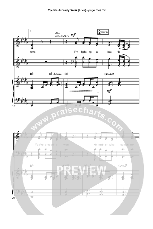You've Already Won (Choral Anthem SATB) Octavo (SATB & Pno) (Shane & Shane / Arr. Mason Brown)