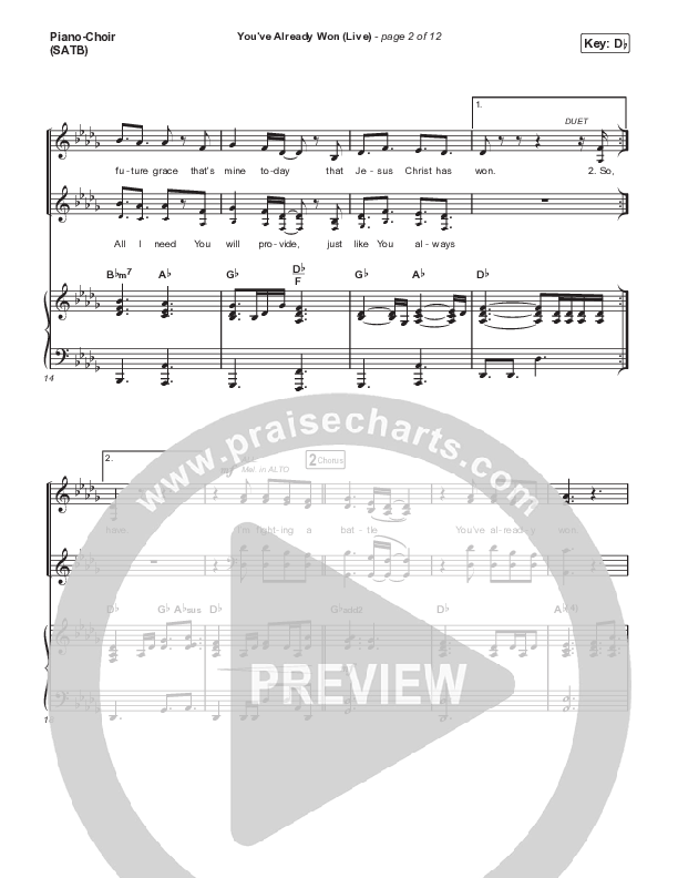 You've Already Won (Choral Anthem SATB) Piano/Vocal (SATB) (Shane & Shane / Arr. Mason Brown)