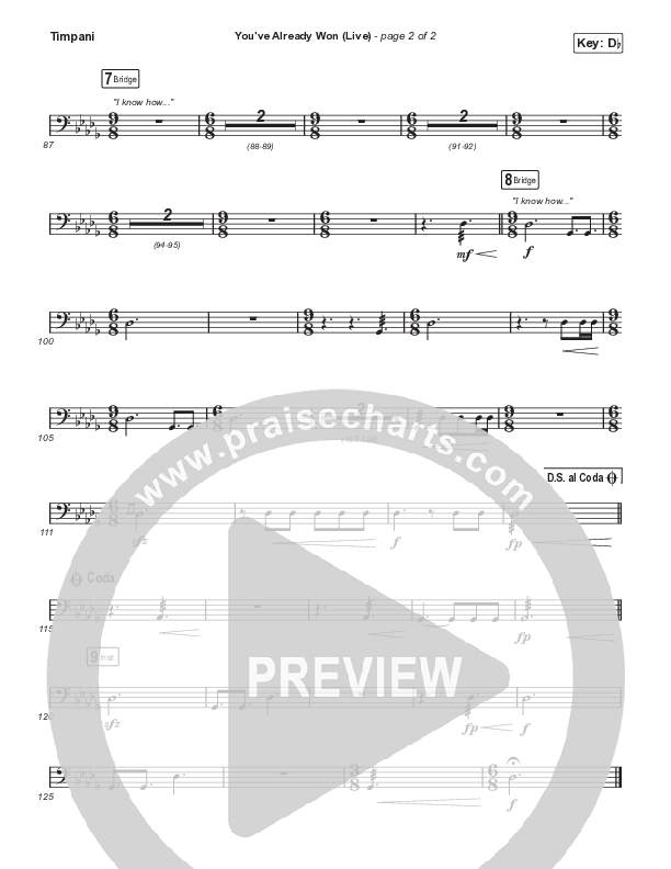 You've Already Won (Choral Anthem SATB) Timpani (Shane & Shane / Arr. Mason Brown)