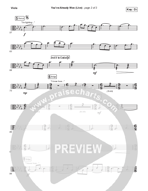 You've Already Won (Choral Anthem SATB) Viola (Shane & Shane / Arr. Mason Brown)