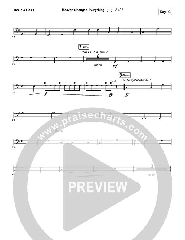 Heaven Changes Everything Double Bass (Big Daddy Weave)