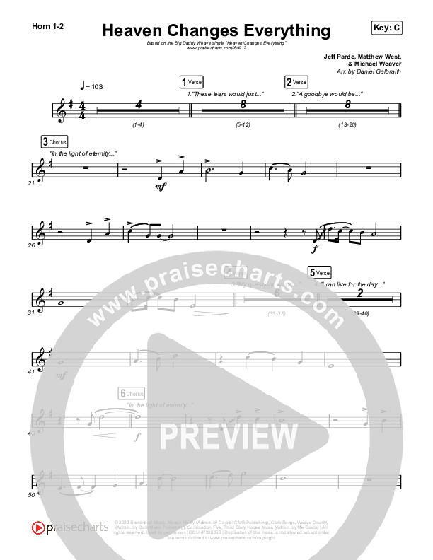 Heaven Changes Everything Brass Pack (Big Daddy Weave)