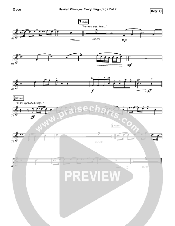 Heaven Changes Everything Oboe (Big Daddy Weave)