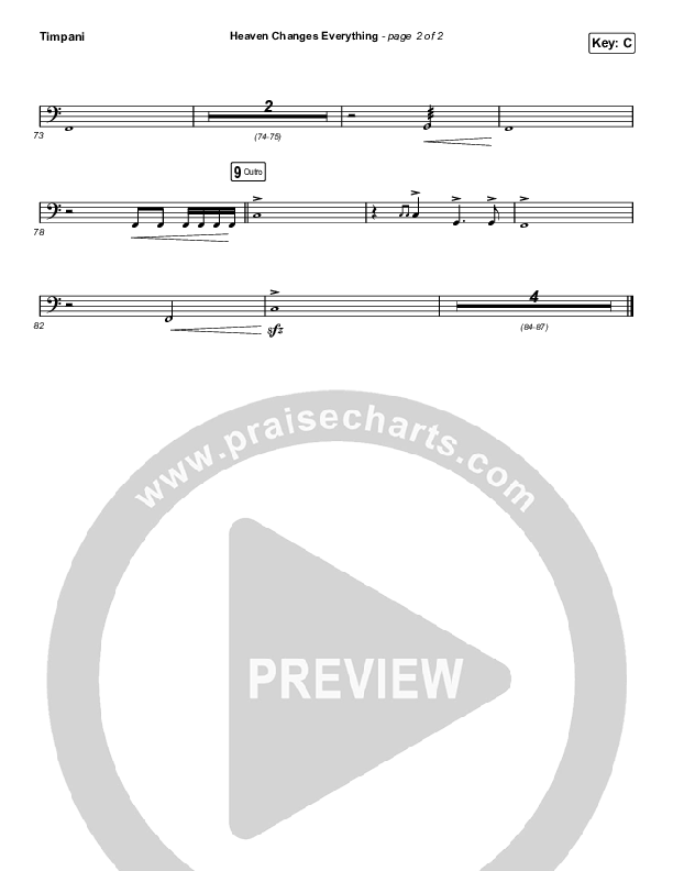 Heaven Changes Everything Timpani (Big Daddy Weave)