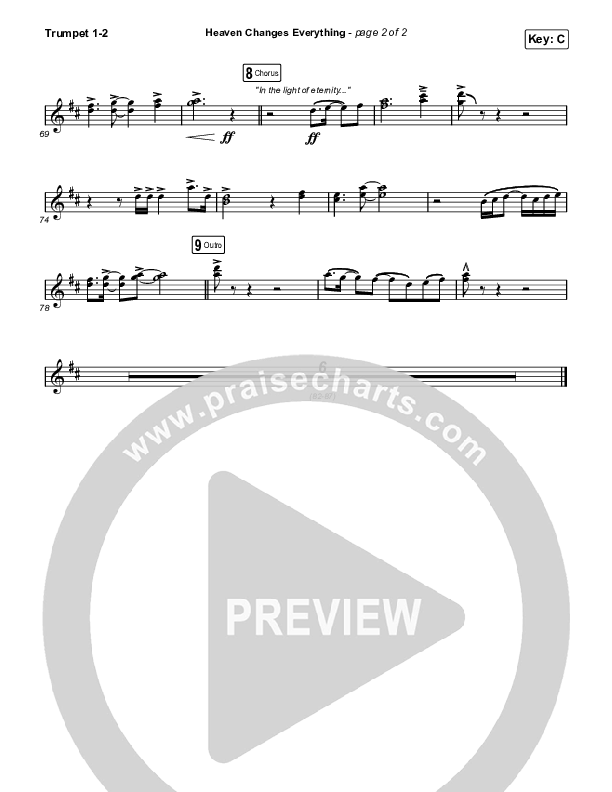 Heaven Changes Everything Trumpet 1,2 (Big Daddy Weave)