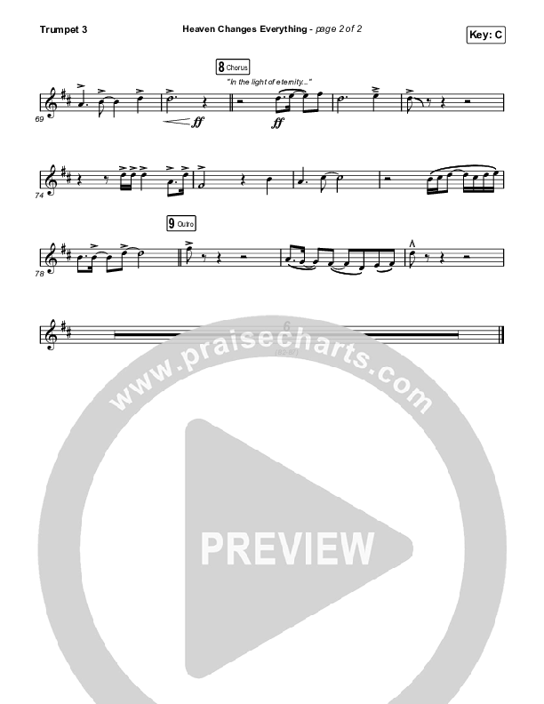 Heaven Changes Everything Trumpet 3 (Big Daddy Weave)