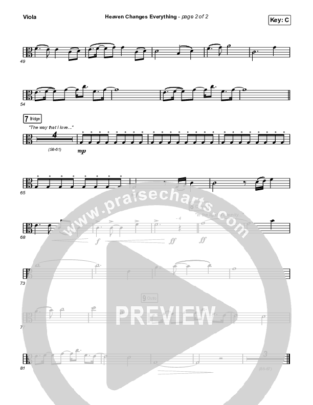 Heaven Changes Everything Viola (Big Daddy Weave)