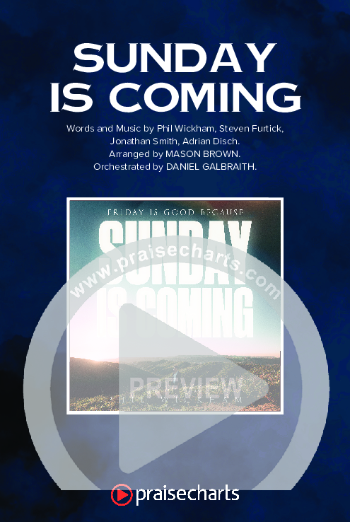 Sunday Is Coming (Worship Choir/SAB) Octavo Cover Sheet (Phil Wickham / Arr. Mason Brown)