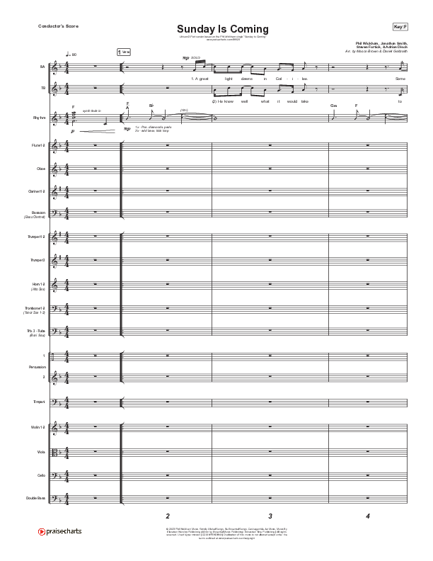 Sunday Is Coming (Unison/2-Part) Orchestration (Phil Wickham / Arr. Mason Brown)