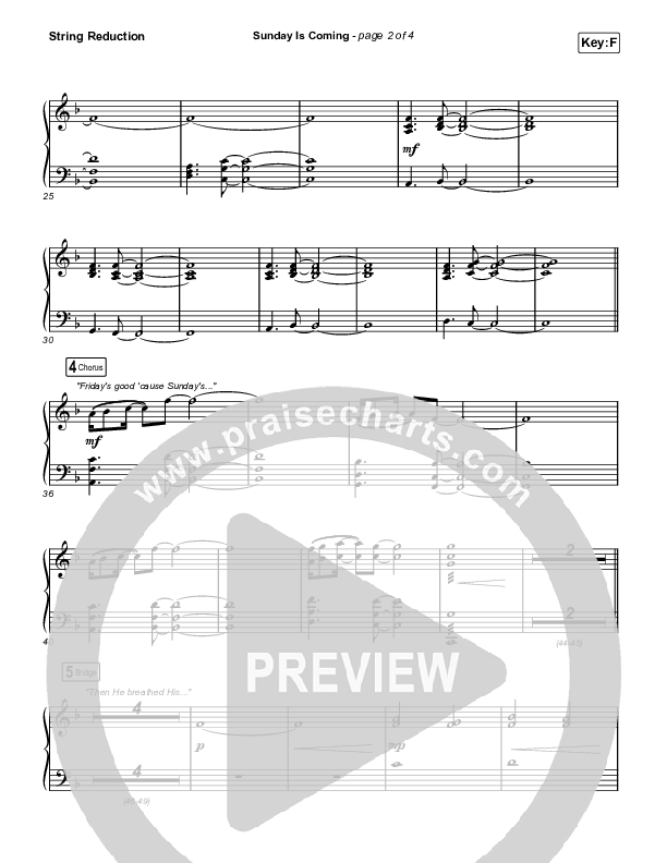 Sunday Is Coming (Unison/2-Part) String Reduction (Phil Wickham / Arr. Mason Brown)