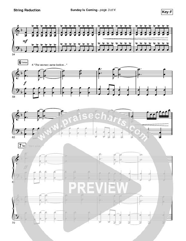 Sunday Is Coming (Unison/2-Part) String Reduction (Phil Wickham / Arr. Mason Brown)