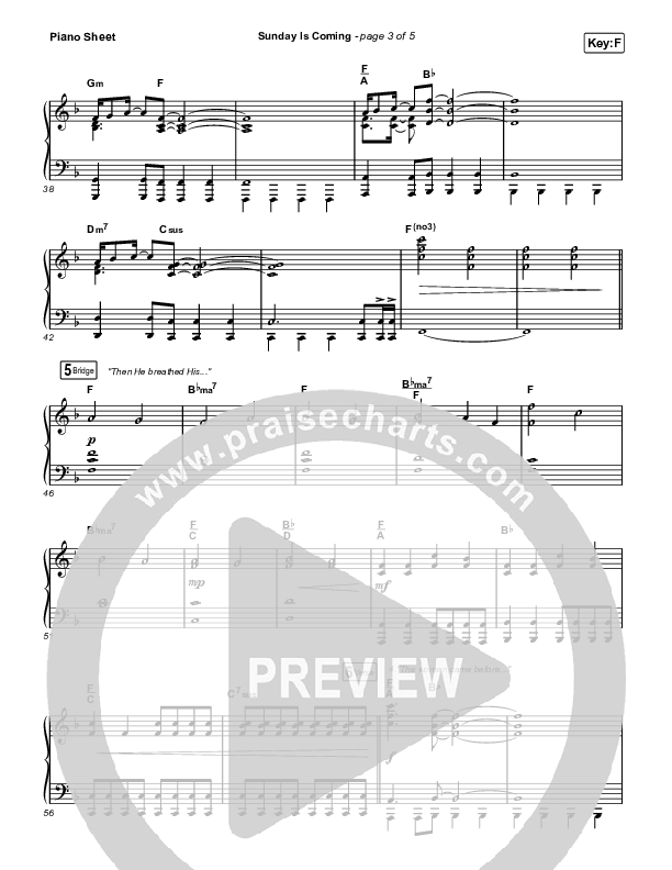 Sunday Is Coming (Sing It Now) Piano Sheet (Phil Wickham / Arr. Mason Brown)