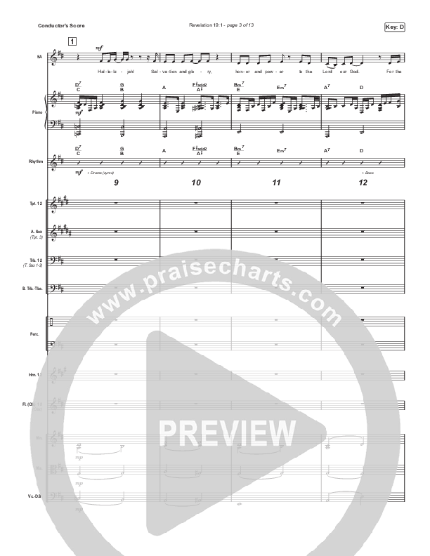 Revelation 19:1 (Choral Anthem SATB) Orchestration (Maverick City Music / Naomi Raine / Chandler Moore / Arr. Mason Brown)