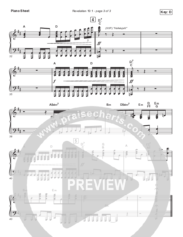 Revelation 19:1 (Choral Anthem SATB) Piano Sheet (Print Only) (Maverick City Music / Naomi Raine / Chandler Moore / Arr. Mason Brown)