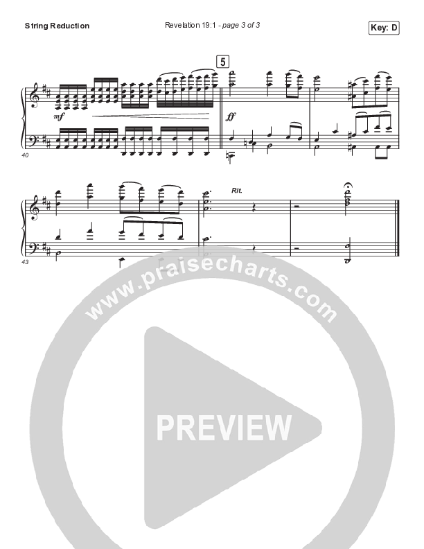 Revelation 19:1 (Choral Anthem SATB) String Reduction (Maverick City Music / Naomi Raine / Chandler Moore / Arr. Mason Brown)
