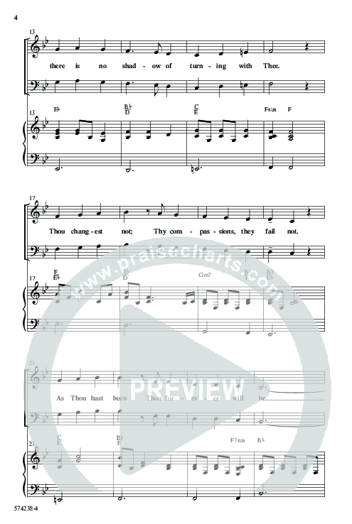 God's Faithfulness Medley with Great Is Thy Faithfulness, Faithful Lord, O God Our Help In Ages Past (Choral Anthem SATB) Anthem (SATB/Piano) (Word Music Choral / Arr. Cliff Duren)