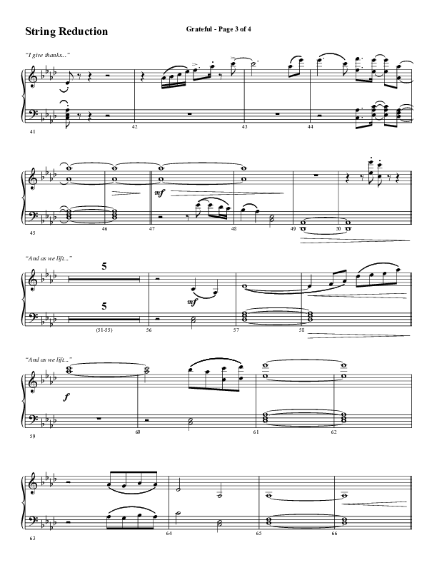 Grateful (Choral Anthem SATB) String Reduction (Word Music Choral / Arr. J. Daniel Smith)